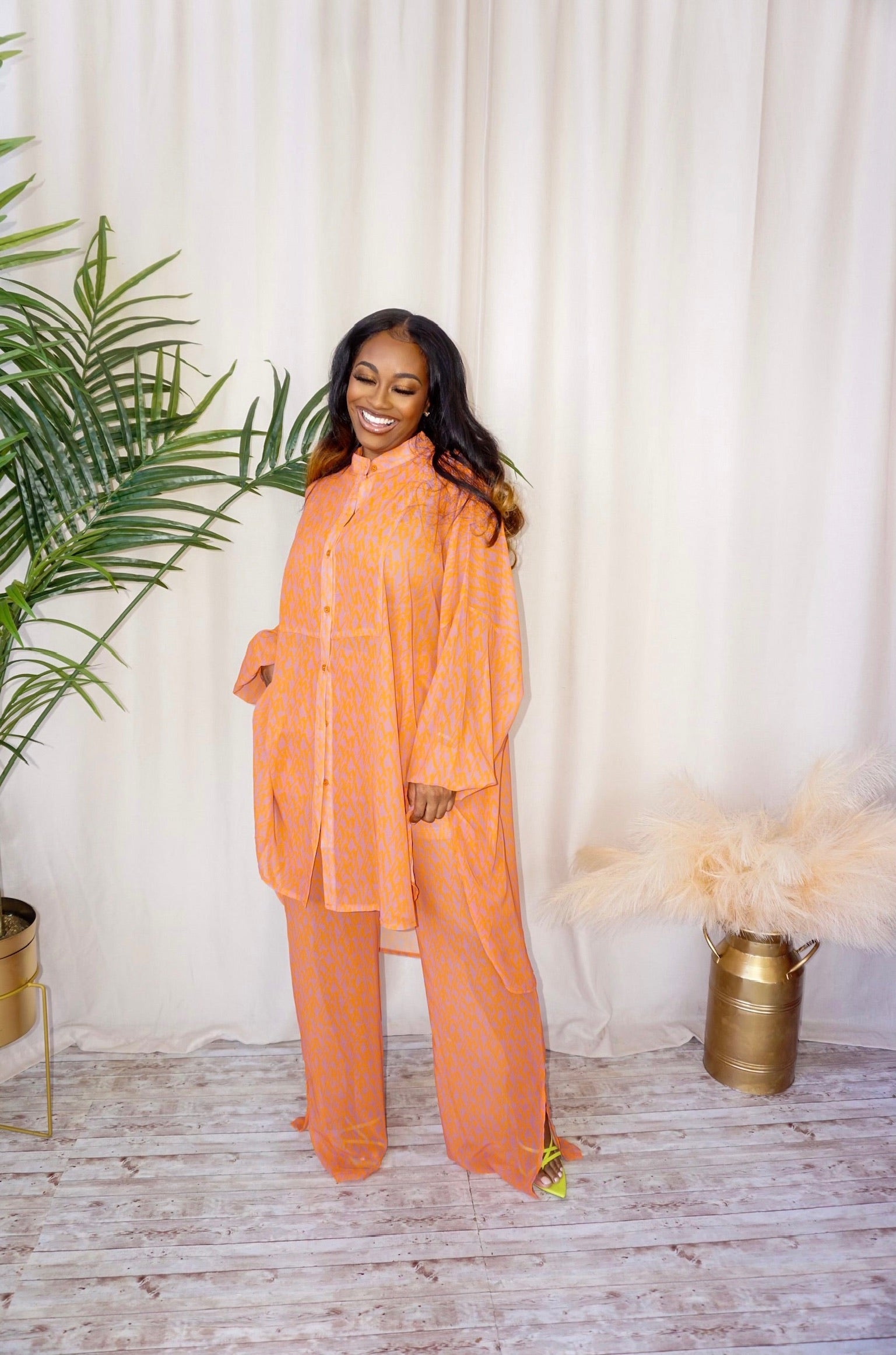 Pretty in Orange  Pants Set – LYS Boutique